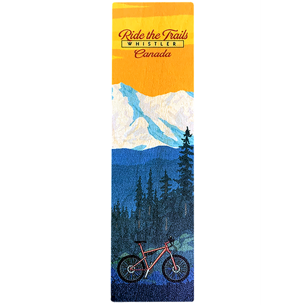 Bicycle in  Mountain Summit Backdrop Whistler Wooden Bookmark
