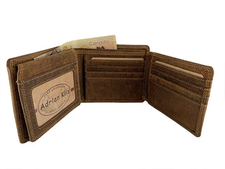 Leather Wallet with ID & Card Flap 4.75