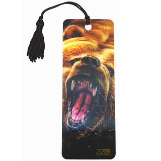 Grizzly Bear 3D Bookmark with Tassel 