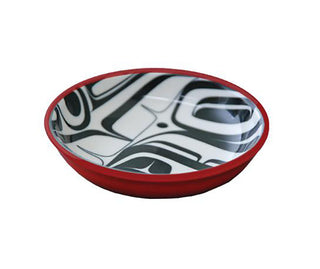 Small Porcelain Dish Inner Indigenous Art Design