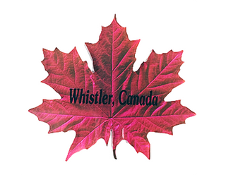 Whistler Canada namedropped Fall Maple Leaf Acrylic Magnet