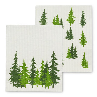 Pine Trees Eco Dish Cloth 2 Pieces 