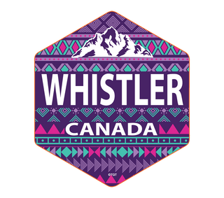 Geometric Mountain Whistler Canada  Bumper Sticker