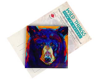 Acrylic Magnet Wolf Dark Blue