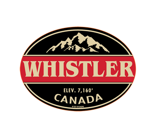 Oval Whistler Canada Bumper Sticker