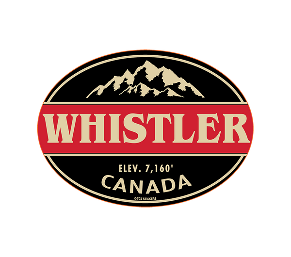 Oval Whistler Canada Bumper Sticker
