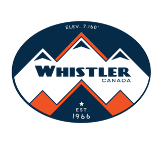 Chevrone   Mountain Peaks  Whistler Bumper Sticker