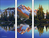Triptych Elfin Lake View Wooden Wall Plaque