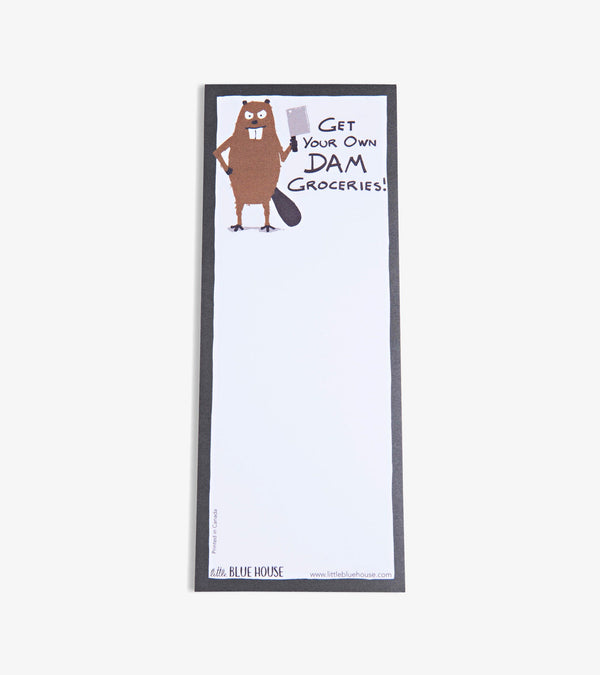 Beaver with Cleaver Magnetic Notepad