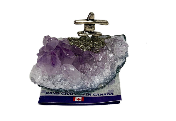 Amethyst Cluster with Inukshuk