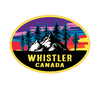 Whistler Mountain and Trees  Oval Bumper Sticker