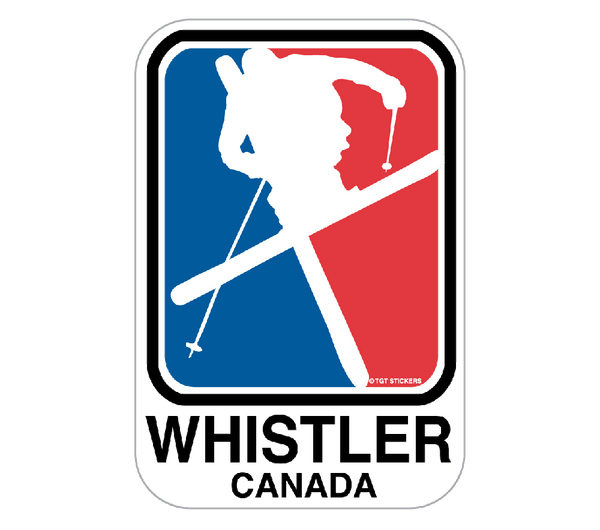 Whistler Canada League Skier Bumper Sticker