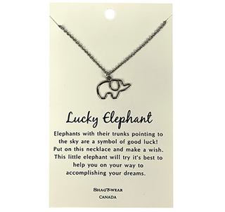 Cute Lucky  Elephant Charmed Necklace