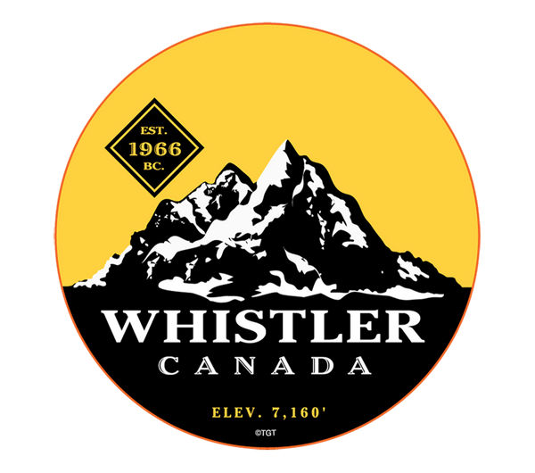 Whistler   Canada  Mountain Elevation Bumper Sticker 