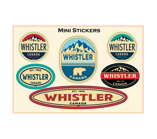Multi Mini  Whistler Sticker  Sheet