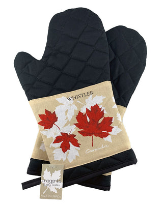 Oven Mitts Maple Leaves