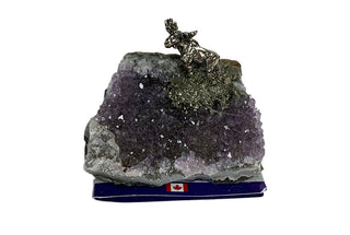 Amethyst Cluster with Moose