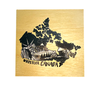 Canada  Map Reclaimed Wood Coaster