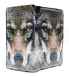 Large Wolf Face Vegan Wallet 7.5