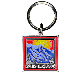 Whistler Retro Mountain Keyring