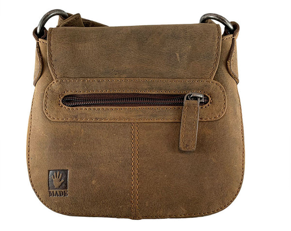 Small Leather Purse with Snap Flap