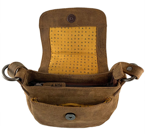 Small Leather Purse with Snap Flap