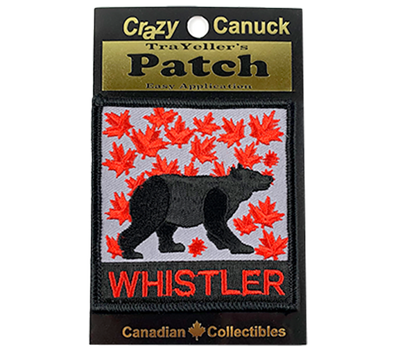 Black Bear and Maple Leaves Patch