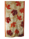 Woven Shawl Red and White Maple Leaves