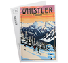 Two Skiers on the Mountain Whistler Postcard