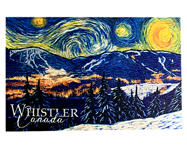Starry Night Whistler Version Wooden Magnet