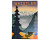Black Bear by the Lake and Snowy Mountain Whistler Magnet