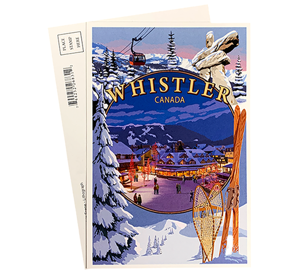 Whistler Village in Winter Postcard