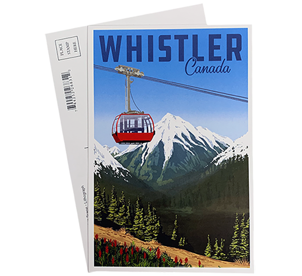 Mountain & Gondola Whistler Postcard