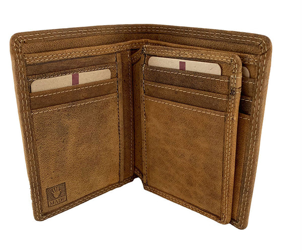 Vertical Wallet with Card & ID Flap