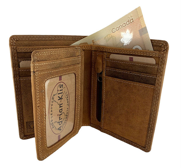 Vertical Wallet with Card & ID Flap