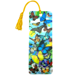 Kaleidoscope of Butterflies 3D Bookmark with Tassel 