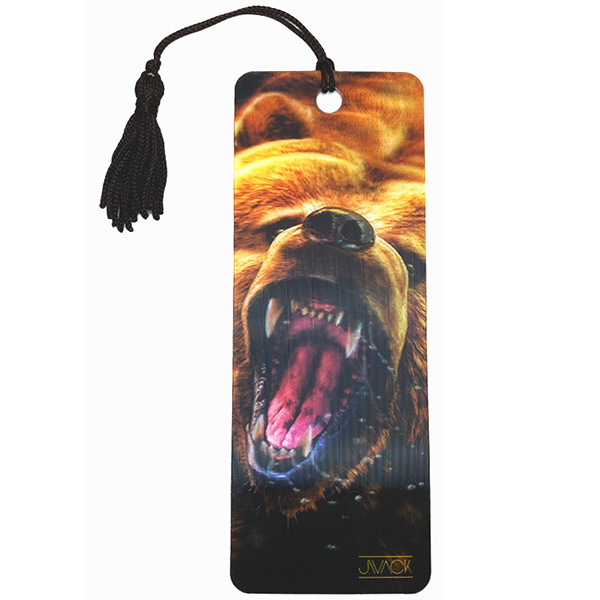 Grizzly Bear 3D Bookmark with Tassel 