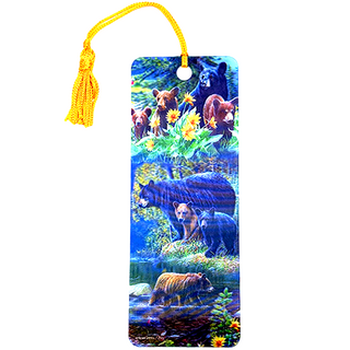 Assorted Bears 3D Bookmark with Tassel 