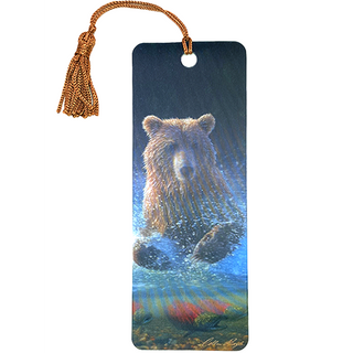 Bear and Fish  3D Bookmark with Tassel 