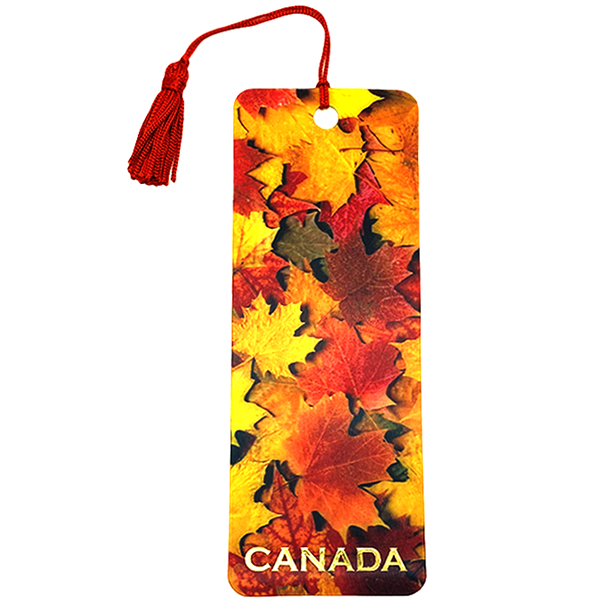 Fall Maple Leaves 3D Bookmark with Tassel 