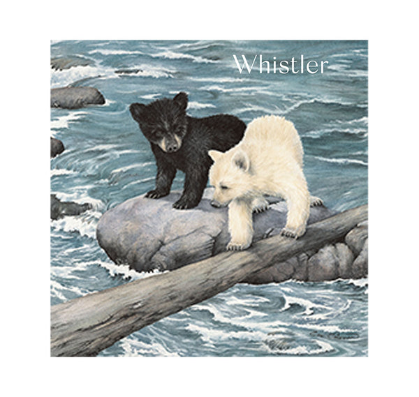 4x4 Blank and Polar Bear  Cubs Tile Art Coaster