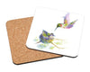 Hummingbird and Her Babies on Nest Art Coaster