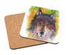 Wolf Face Art Coaster