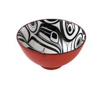 Small Porcelain Bowl Inner Indigenous Art Design
