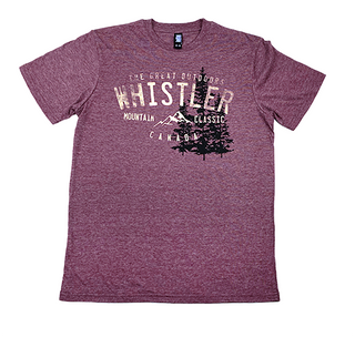 Heather Maroon Men's Canadian Classic Mountain Tee