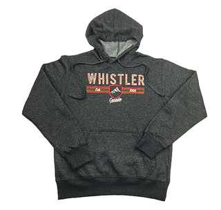 Grey  Whistler  Canada with Mountain in Sheild  Embroidered  Heather Grey Hoody