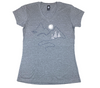 Grey Ladies  Tee Heather  with Mountain Outline  Print 
