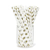 Bees All-over White Paper Straws