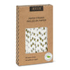 Bees All-over White  Paper Straws in a Box