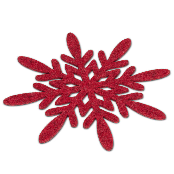 Snowflake Red Felt  Trivet